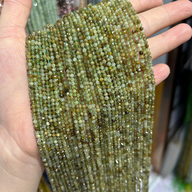 MYK5228-Natural Tsavorite (Green Garnet) / Faceted Beads