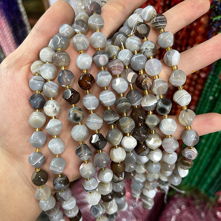 MYK5300-Natural Persian Gulf Agate/Magic Square Beads