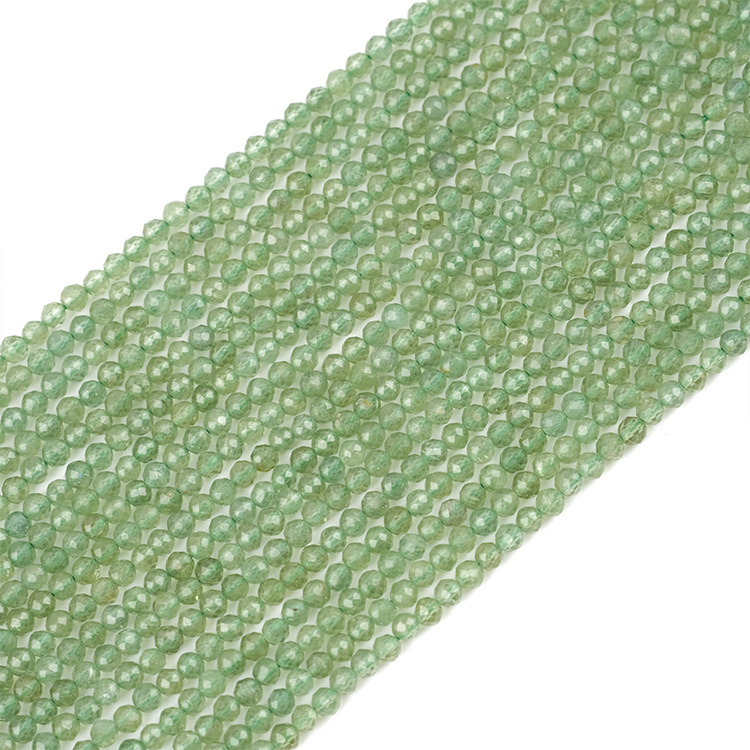 MYK5229-Natural Green Phosphorus Grey AAA/Faceted Beads