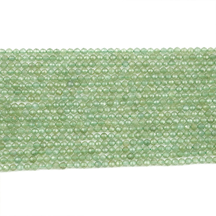 MYK5229-Natural Green Phosphorus Grey AAA/Faceted Beads