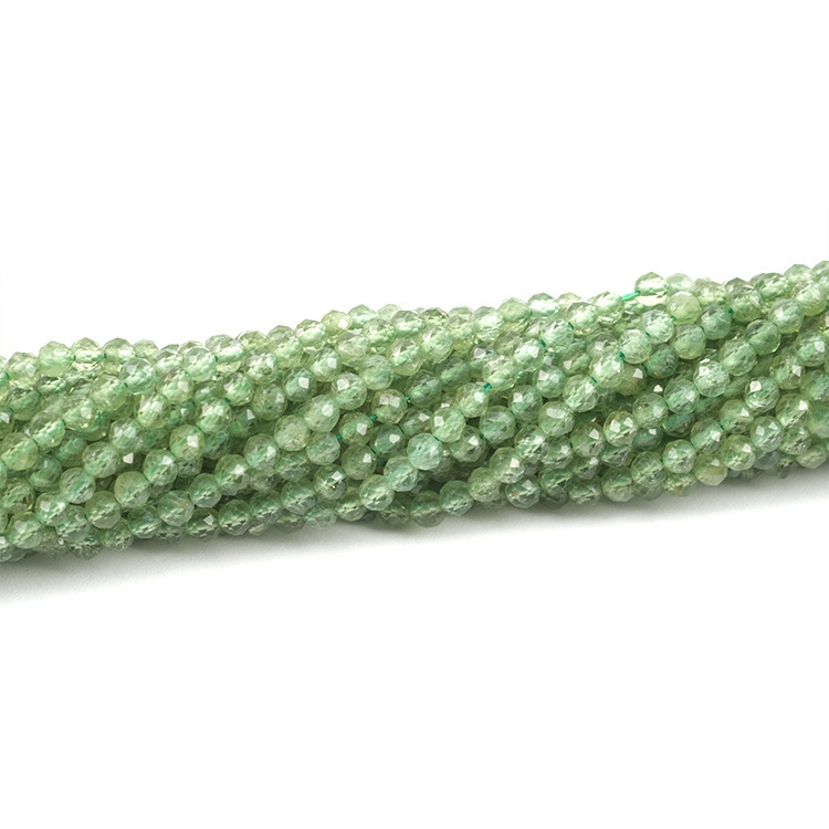 MYK5229-Natural Green Phosphorus Grey AAA/Faceted Beads