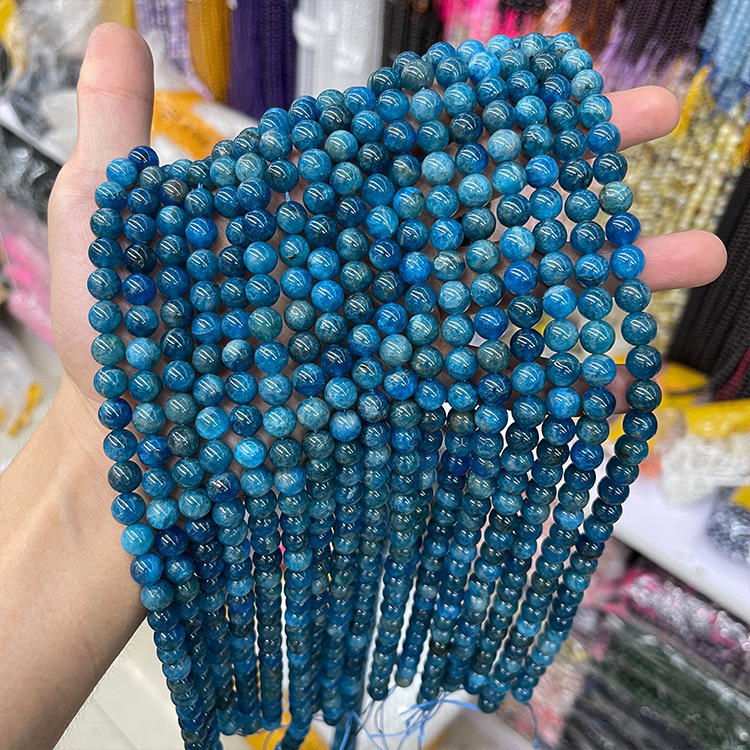 MYK5247-Natural Blue Phosphorescent AAA/Round Beads