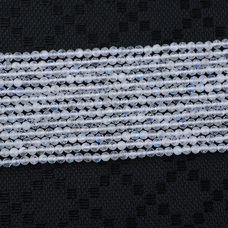 MYK5230-Natural Translucent Blue Moonstone AAA Faceted Beads