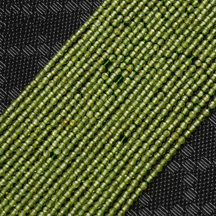 MYK5227-Natural AAA Peridot Faceted Beads