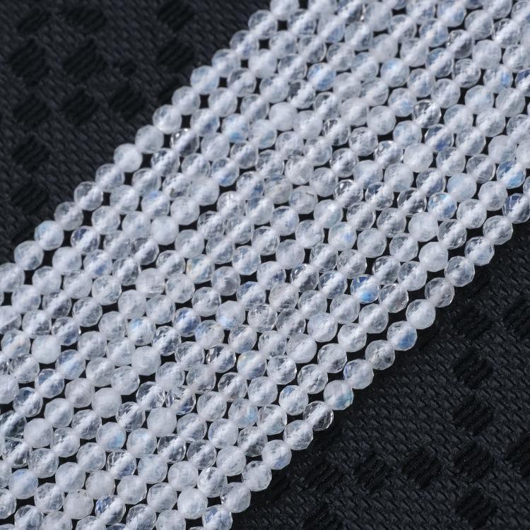 MYK5230-Natural Translucent Blue Moonstone AAA Faceted Beads