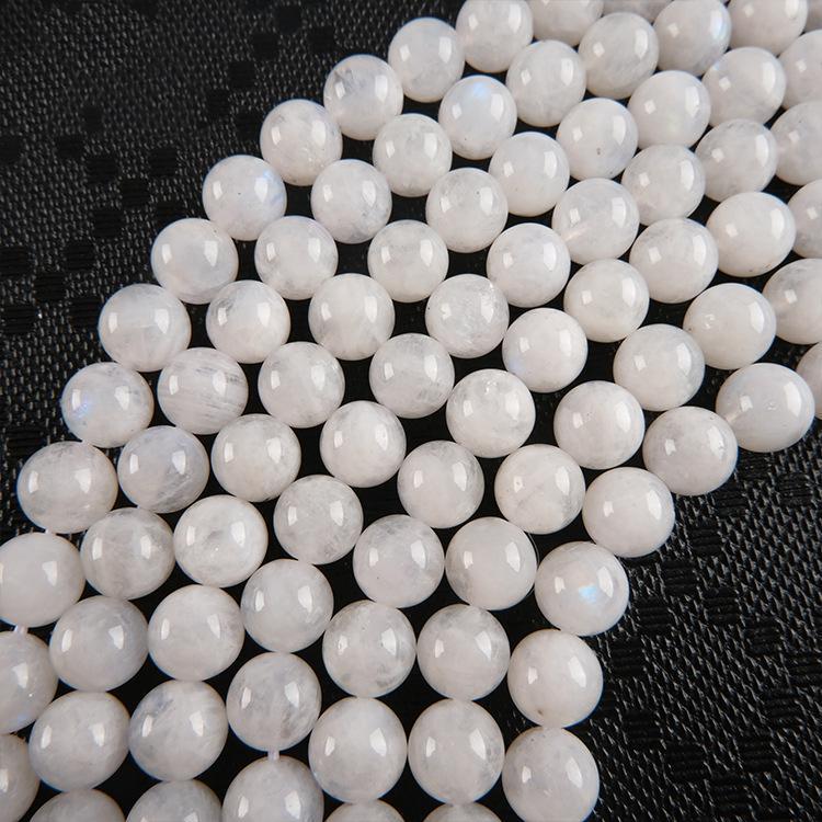 MYK5249-Natural Blue Moonstone A/Round Beads