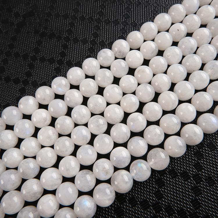 MYK5249-Natural Blue Moonstone A/Round Beads