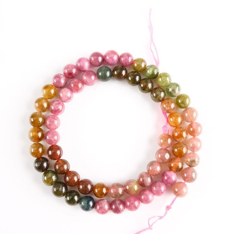 MYK5254-Natural Tourmaline A (Segmented) / Round Beads