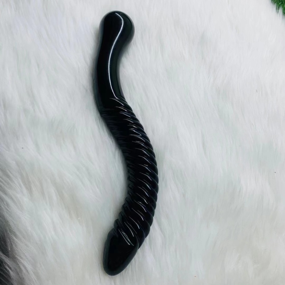 MYK5364-Natural Obsidian Vibrator/Vaginal Stick