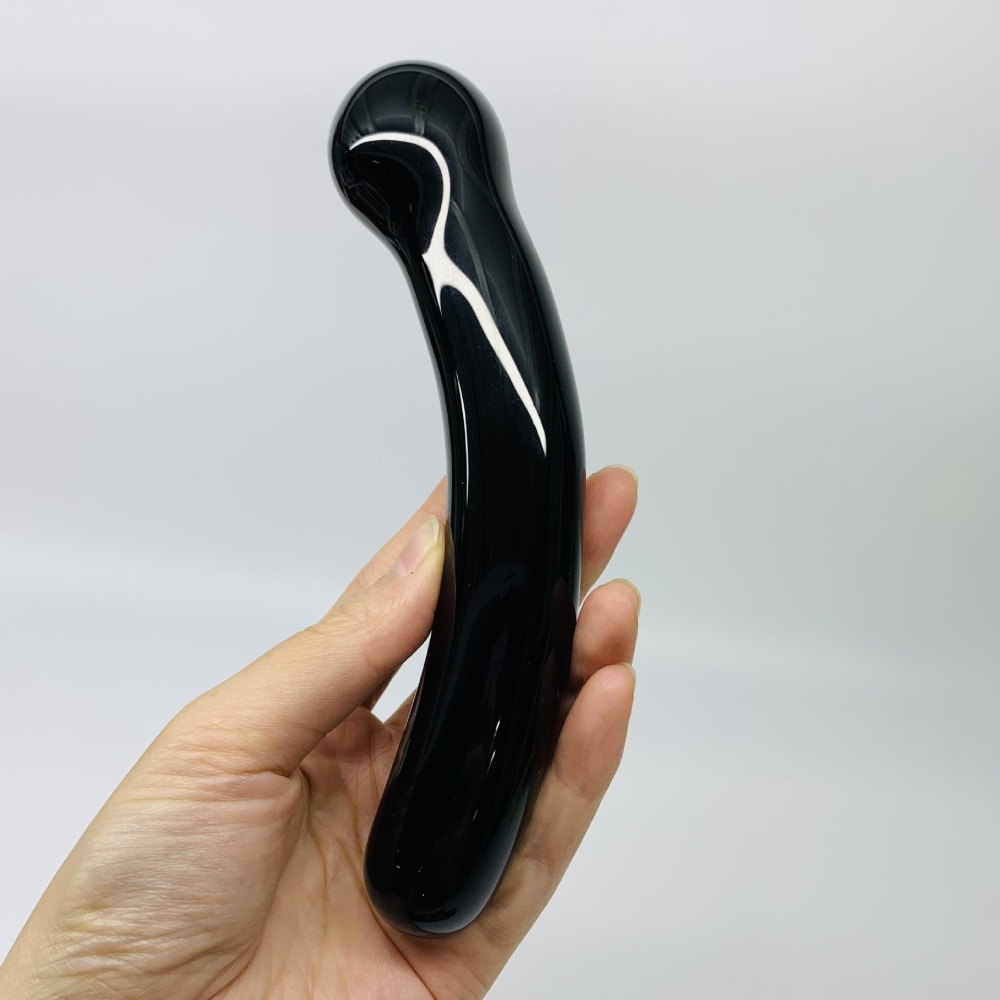 MYK5348-Natural Obsidian Vibrating Vaginal Stick