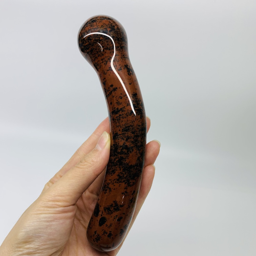 MYK5349-Natural Red Obsidian Vibrating Muscle/Vaginal Stick