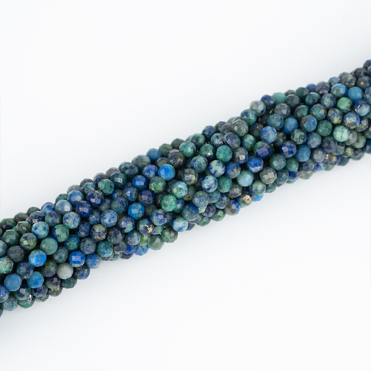 MYK5549-Natural Phoenix Lapis Lazuli Faceted Beads