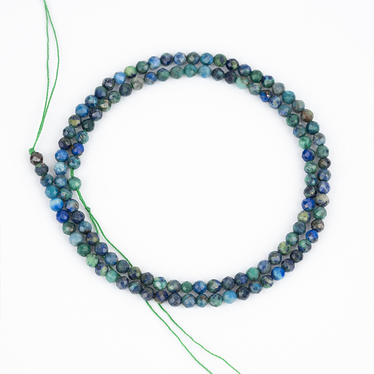 MYK5549-Natural Phoenix Lapis Lazuli Faceted Beads