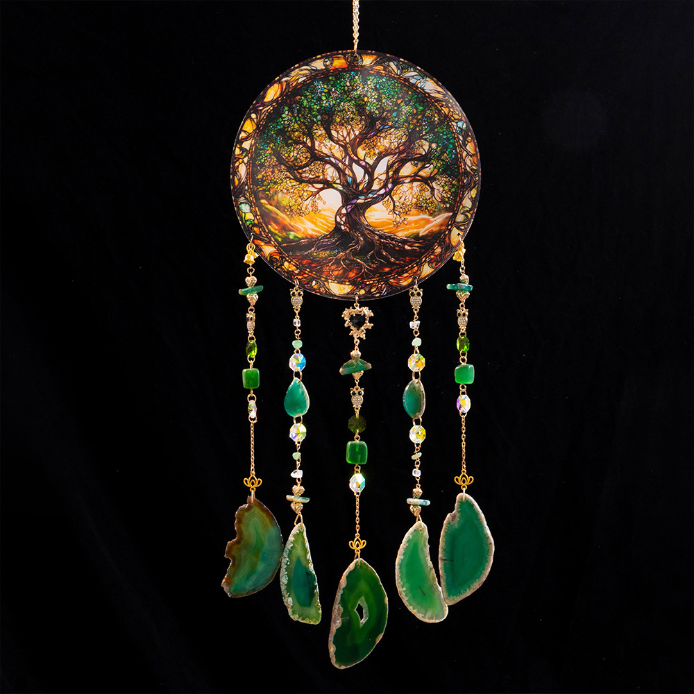 Acrylic Natural Agate Crystal Chips Dreamcatcher