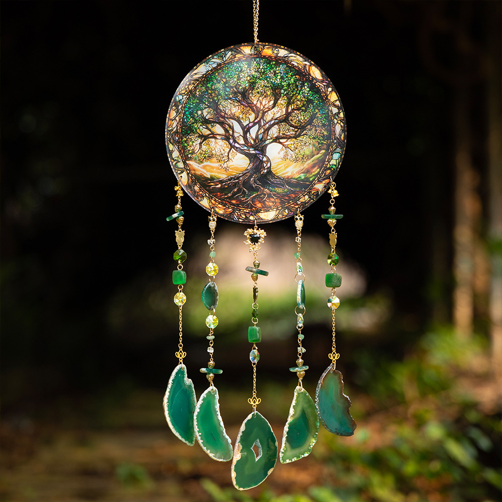 Acrylic Natural Agate Crystal Chips Dreamcatcher