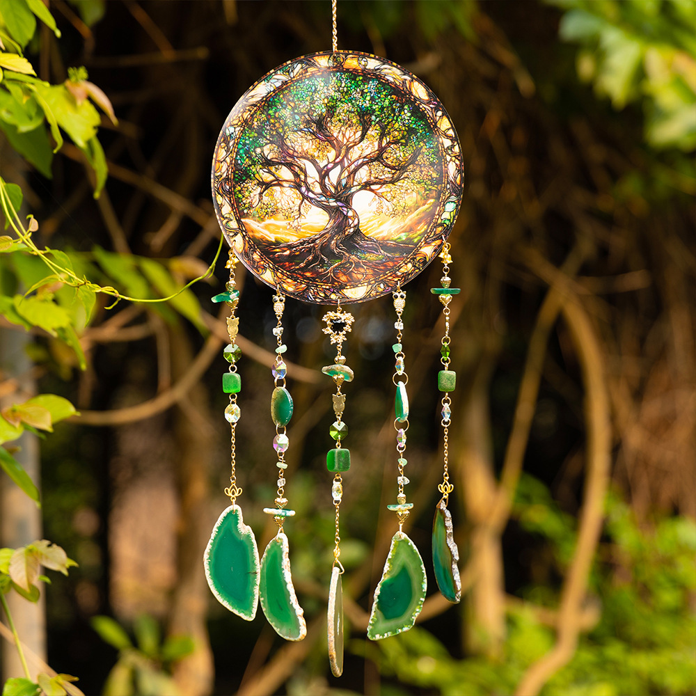 Acrylic Natural Agate Crystal Chips Dreamcatcher