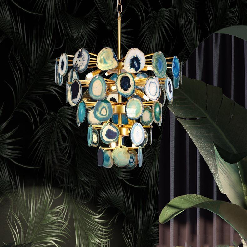 Natural Agate Living Room Chandelier/Dining Room Light