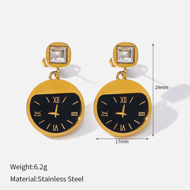 Stainless steel watch-shaped jewelry set