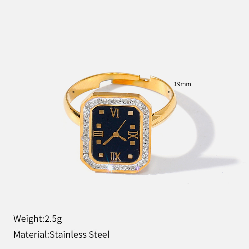 Stainless steel watch-shaped jewelry set