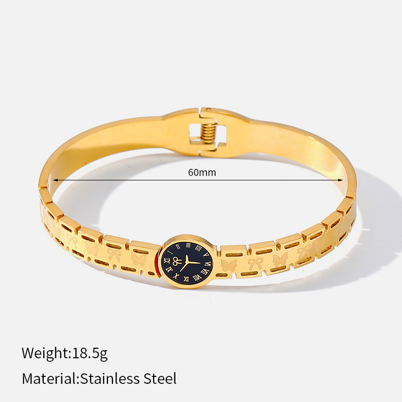 Stainless steel watch-shaped jewelry set