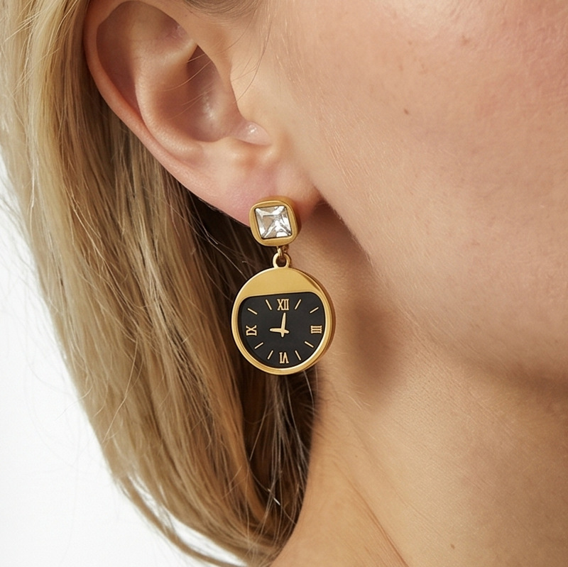 Stainless steel watch-shaped jewelry set