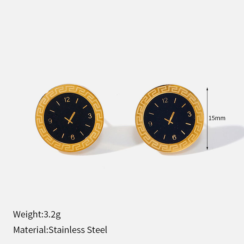 Stainless steel watch-shaped jewelry set