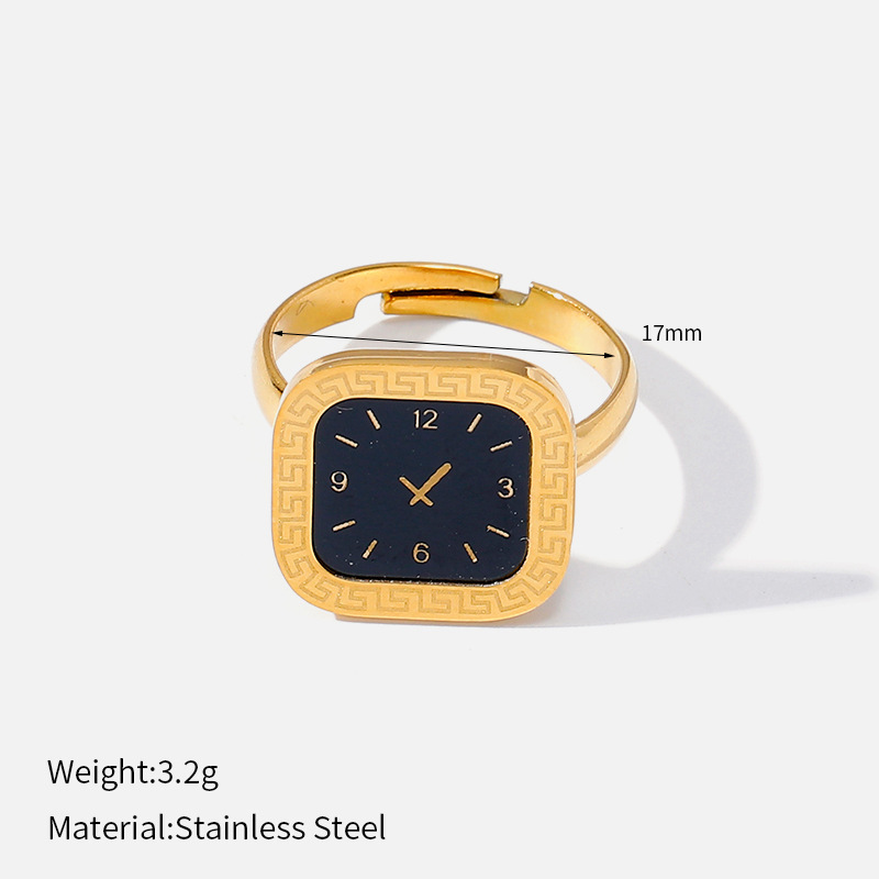 Stainless steel watch-shaped jewelry set