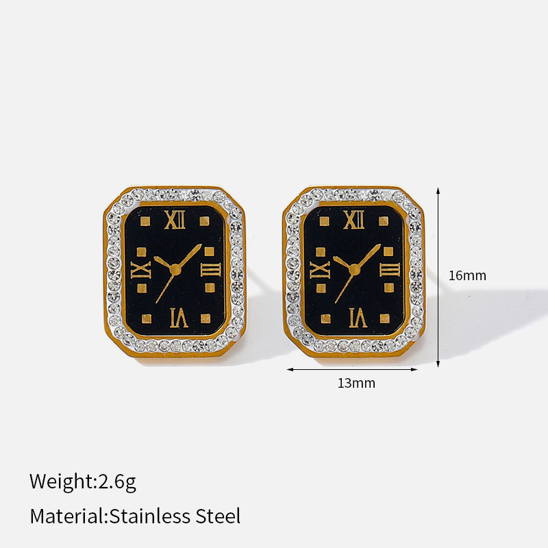 Stainless steel watch-shaped jewelry set