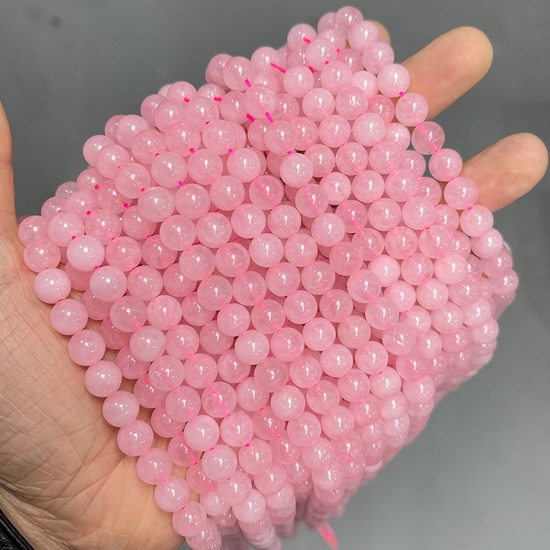 Natural  rose quartz round beads DIY jewelry accessories