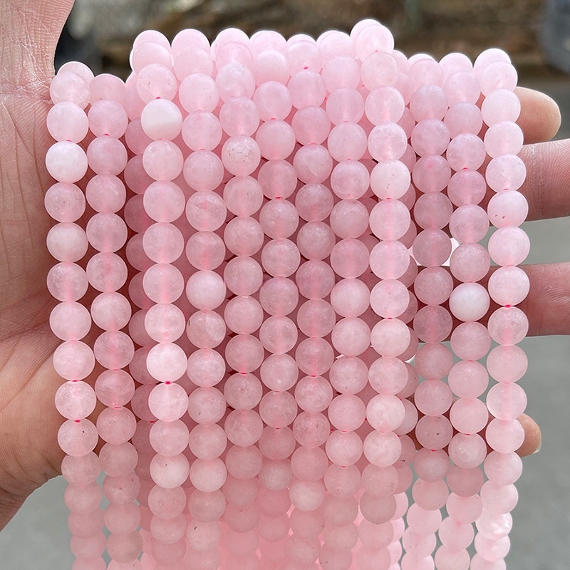 Natural  rose quartz round beads DIY jewelry accessories