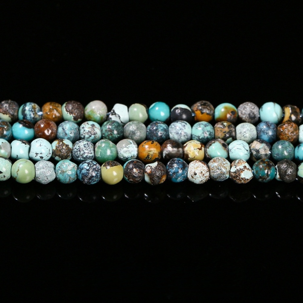 MYD0139-Natural Hubei turquoise loose beads DIY jewelry accessories