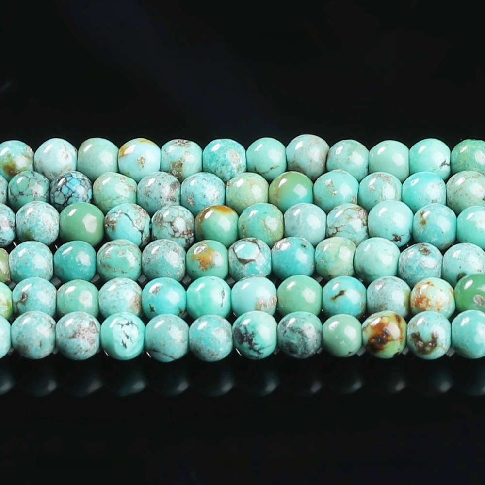 MYD0139-Natural Hubei turquoise loose beads DIY jewelry accessories