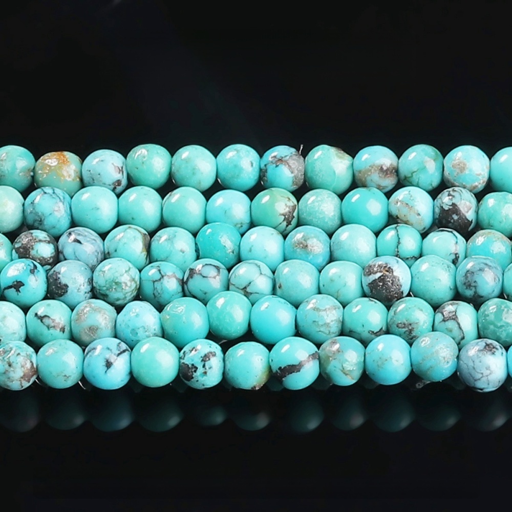 MYD0139-Natural Hubei turquoise loose beads DIY jewelry accessories