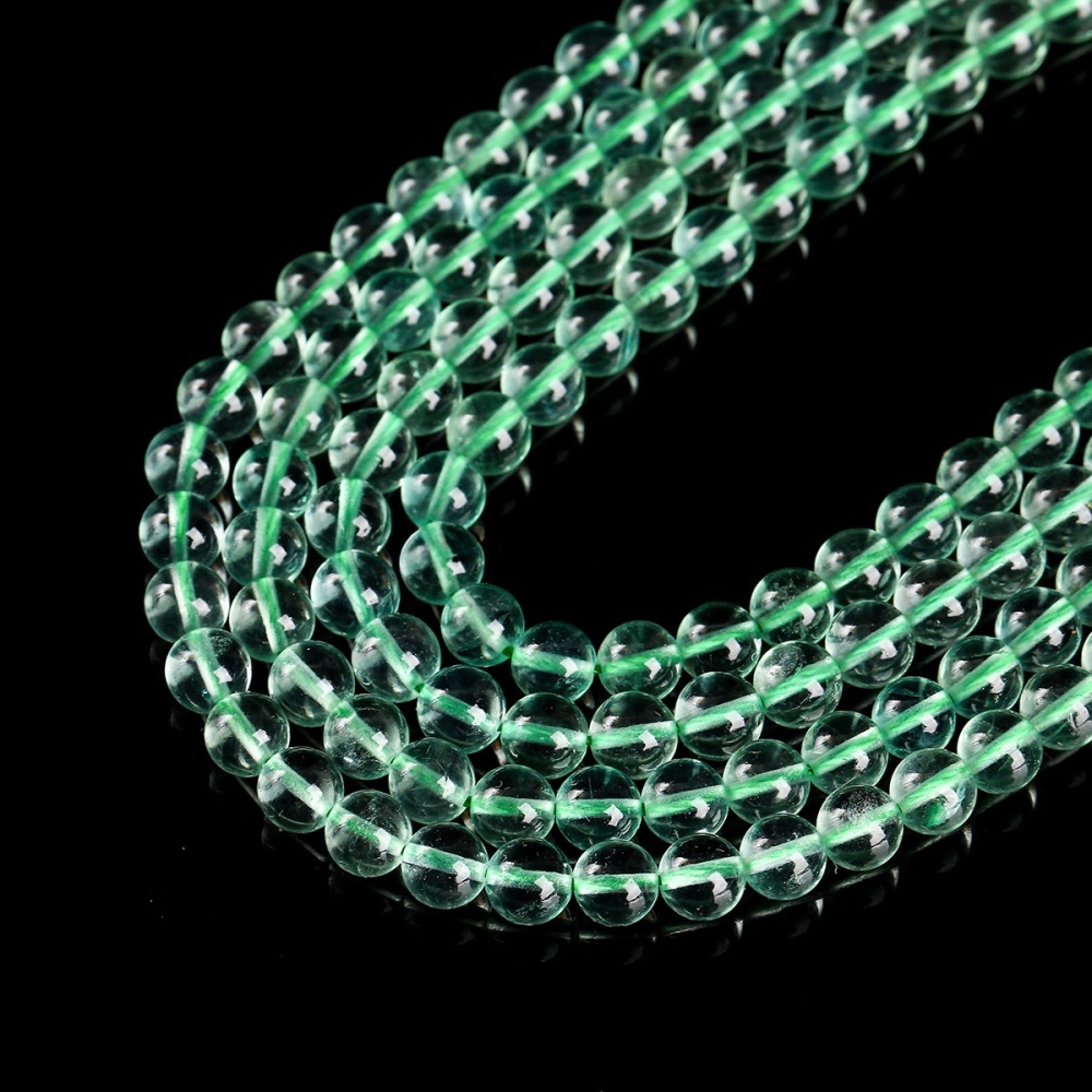 8A Natural Green Fluorite Round Beads suitable for DIY