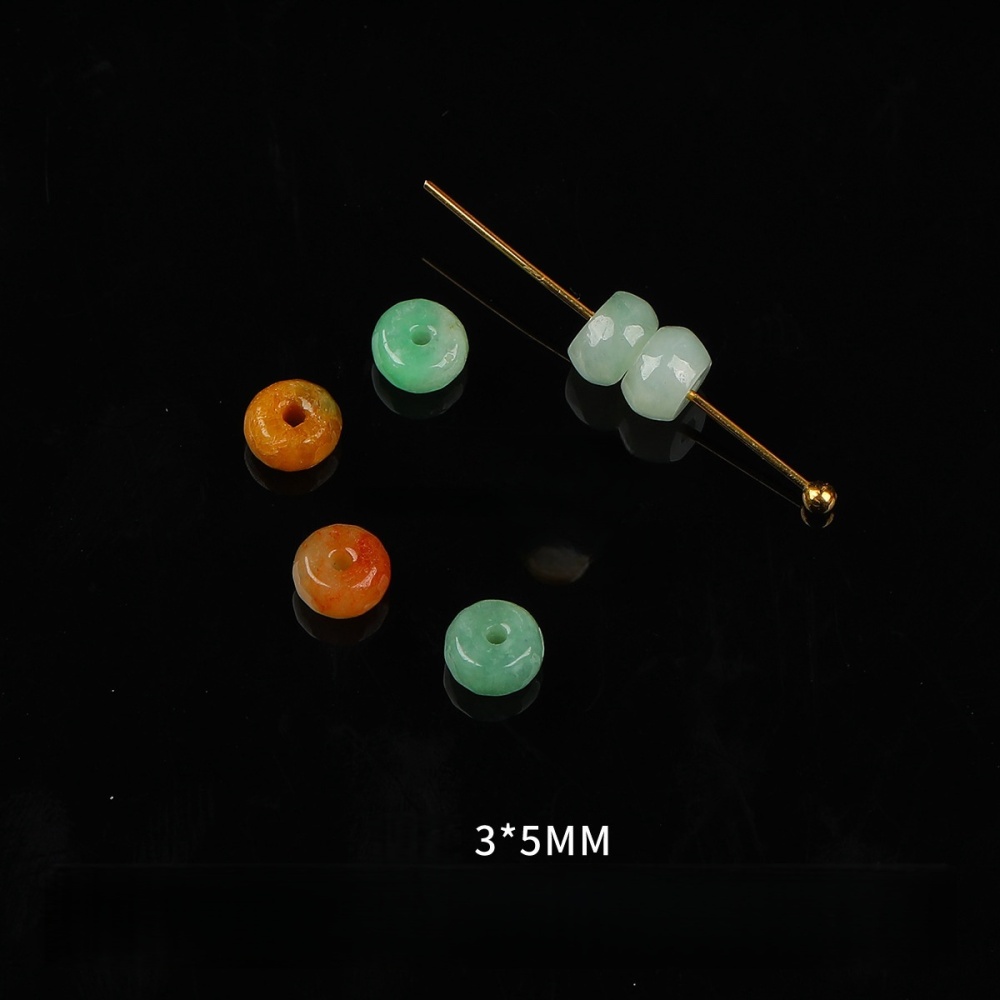 10pcs/bag Natural blue jadeite abacus beads