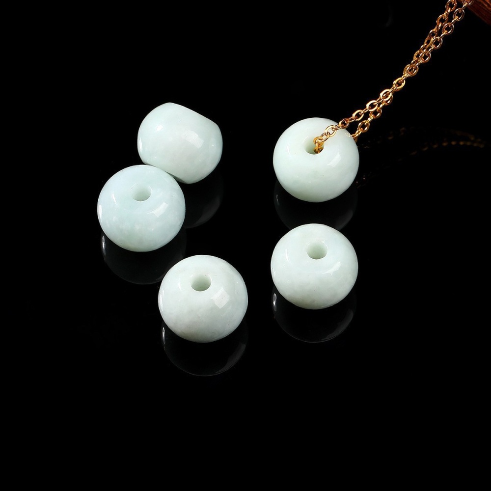 10pcs/bag Natural blue jadeite abacus beads