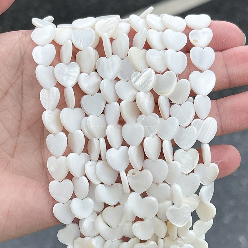 Natural freshwater white shell shaped pearl white mother-of-pearl loose beads