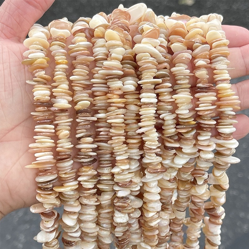 Natural freshwater white shell shaped pearl white mother-of-pearl loose beads