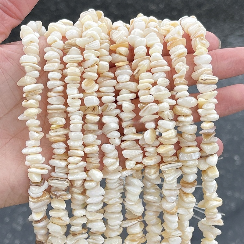 Natural freshwater white shell shaped pearl white mother-of-pearl loose beads