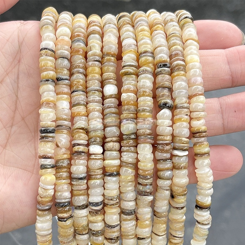 Natural freshwater white shell shaped pearl white mother-of-pearl loose beads