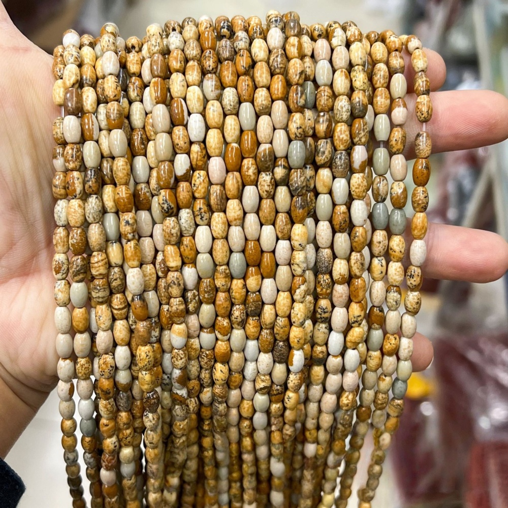 4x6mm natural stone millet beads loose beads