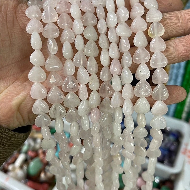 10*4mm peach heart loose beads crystal agate love