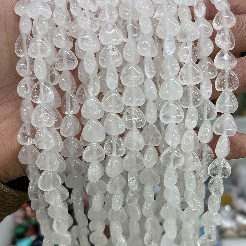 10*4mm peach heart loose beads crystal agate love