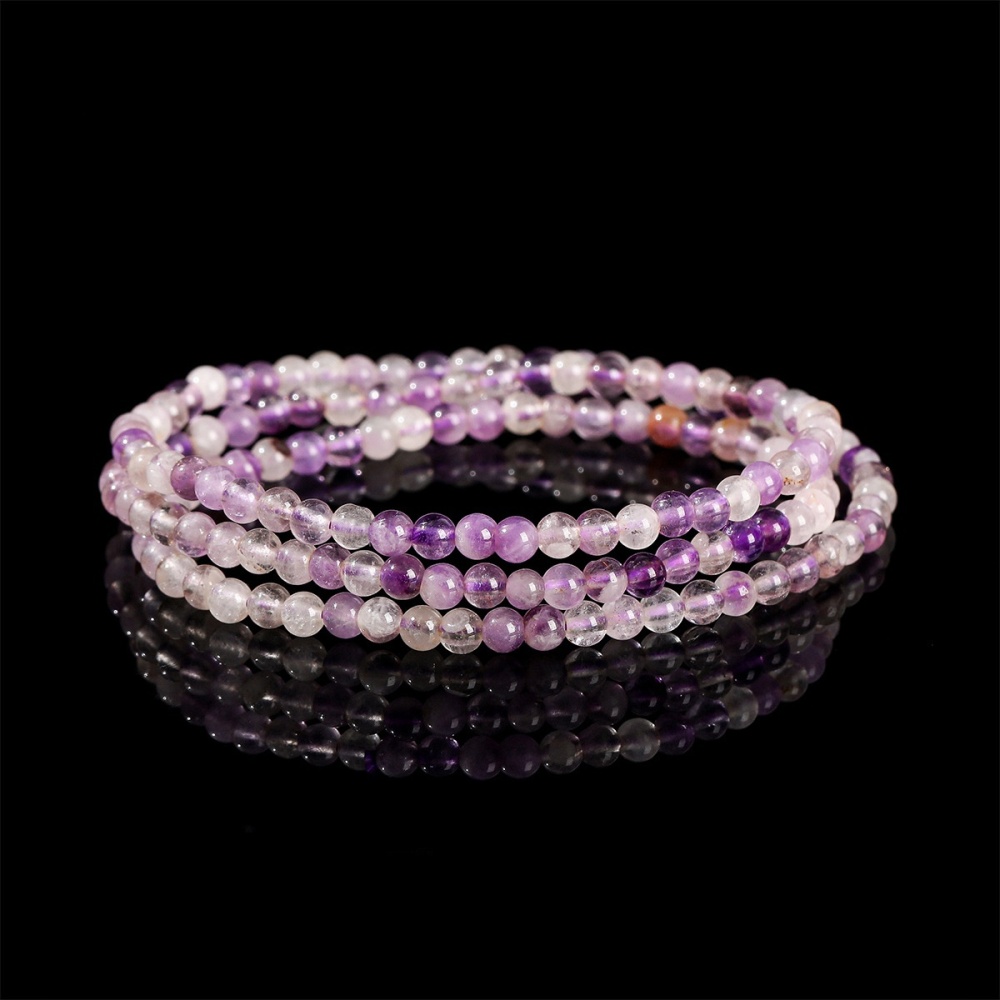 MYA2979--Natural purple asai multi-strand bracelet