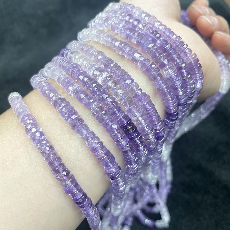 MYA3104--Natural gradient amethyst, irregular facets (shape cut)