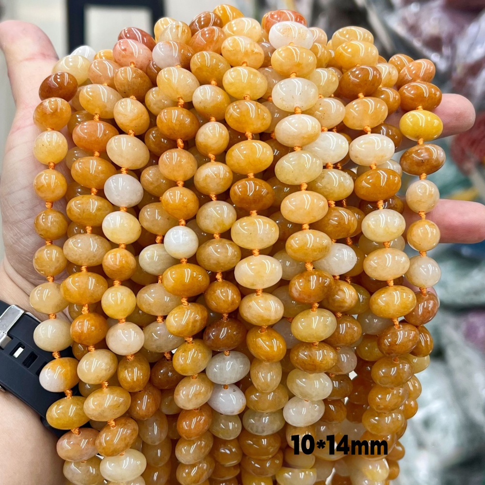 MYA3135--Natural Topaz 10*14mm Oval Egg Shaped with Horizontal Hole
