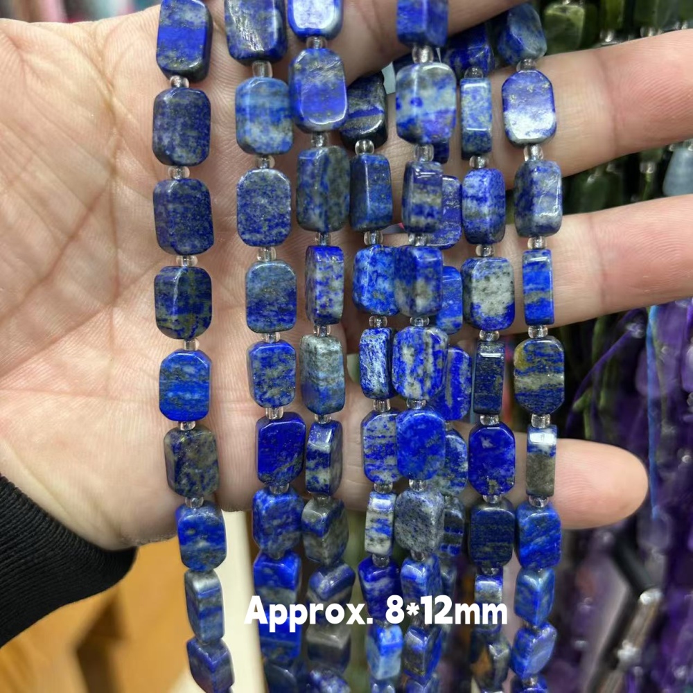MYA3159--8*12mm Natural Lapis Lazuli Irregular Oblong Beads