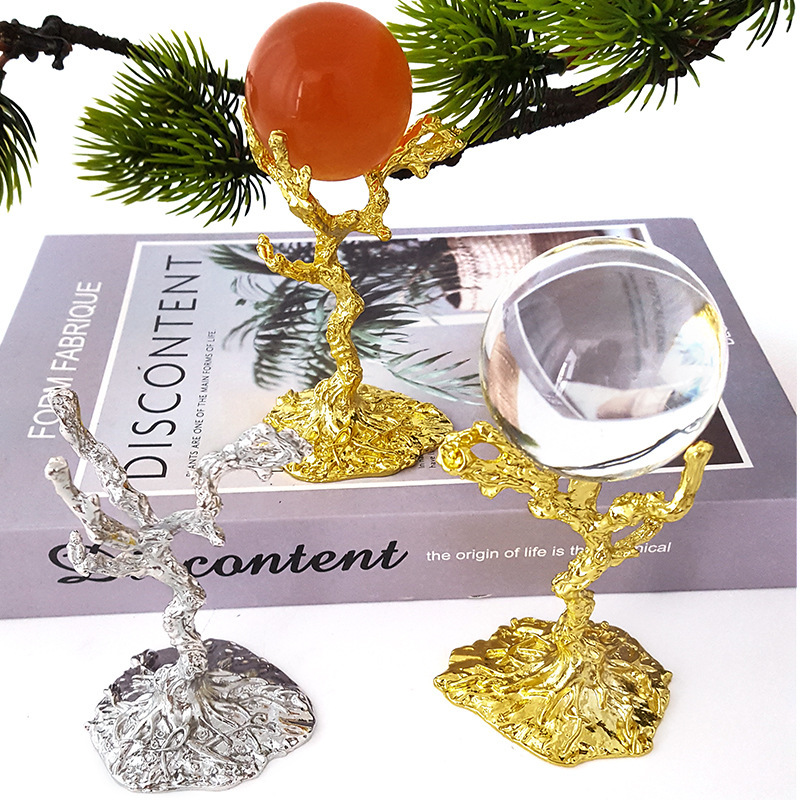 MYA3071--20pcs Dead Tree Branch Crystal Ball Base with Metal Ore Stand