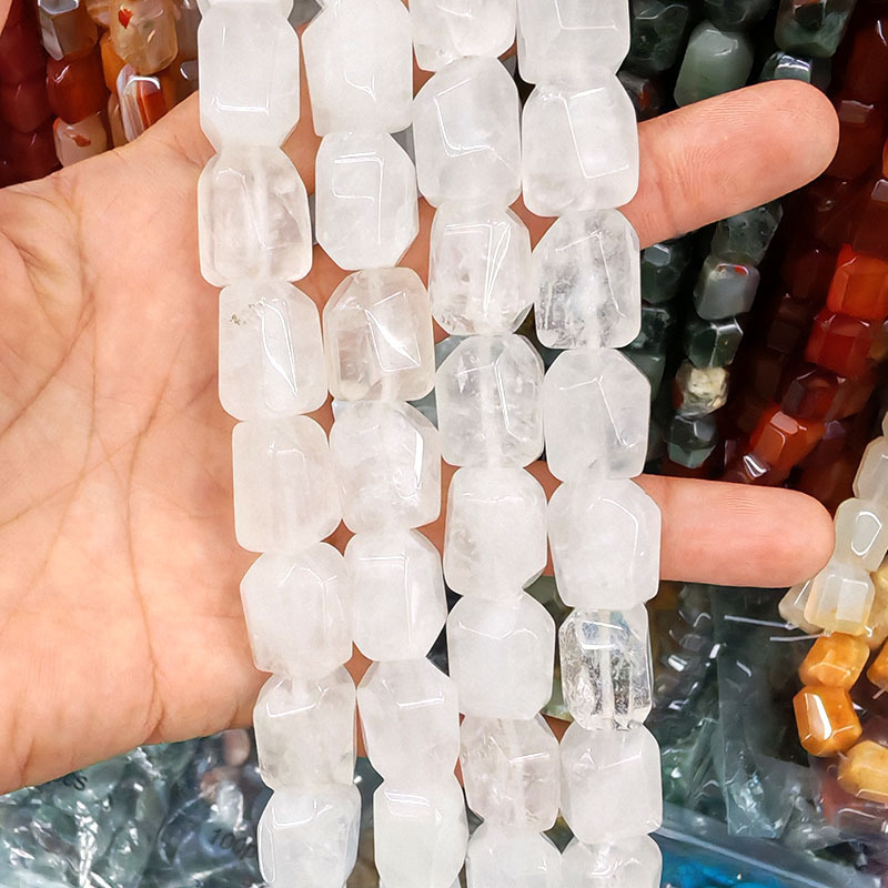 MYA3248--13*17mm Natural Clear Quartz Double-Turtle Faceted Beads