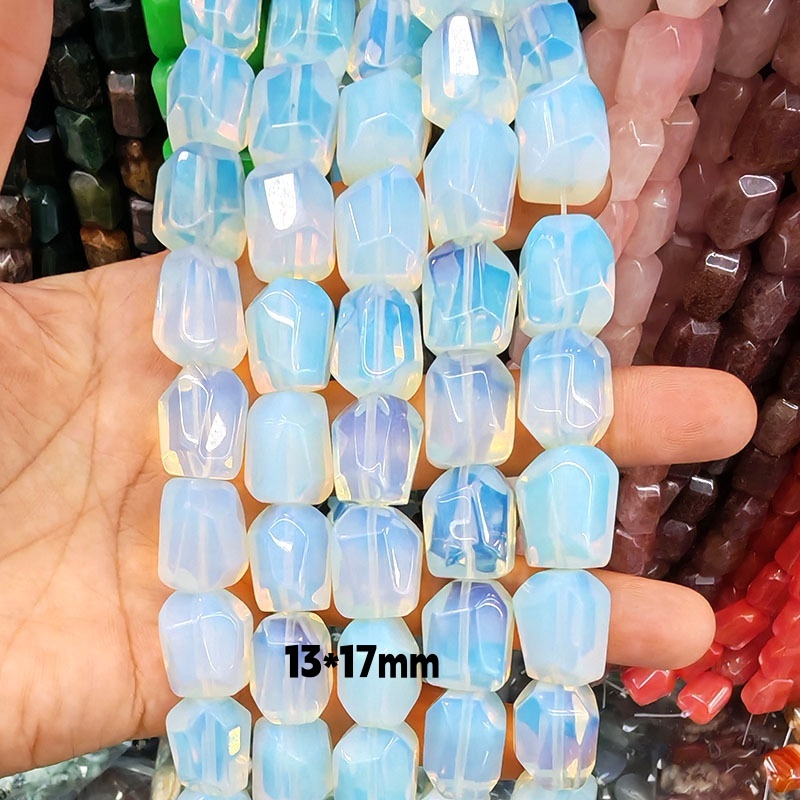 MYA3250--13*17mm Synthetic Opal Double Turtle Faceted Beads